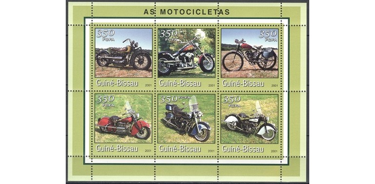 GUINEA BISSAU 2001 - MOTOCICLETE - BLOC NESTAMPILAT - MNH / auto160